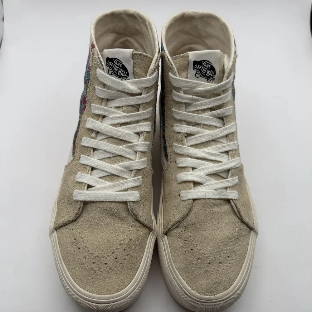 Vans Sk8-Hi Platform Paisley Floral Women's 8 Men's 6.5 Shoes Stackform Beige